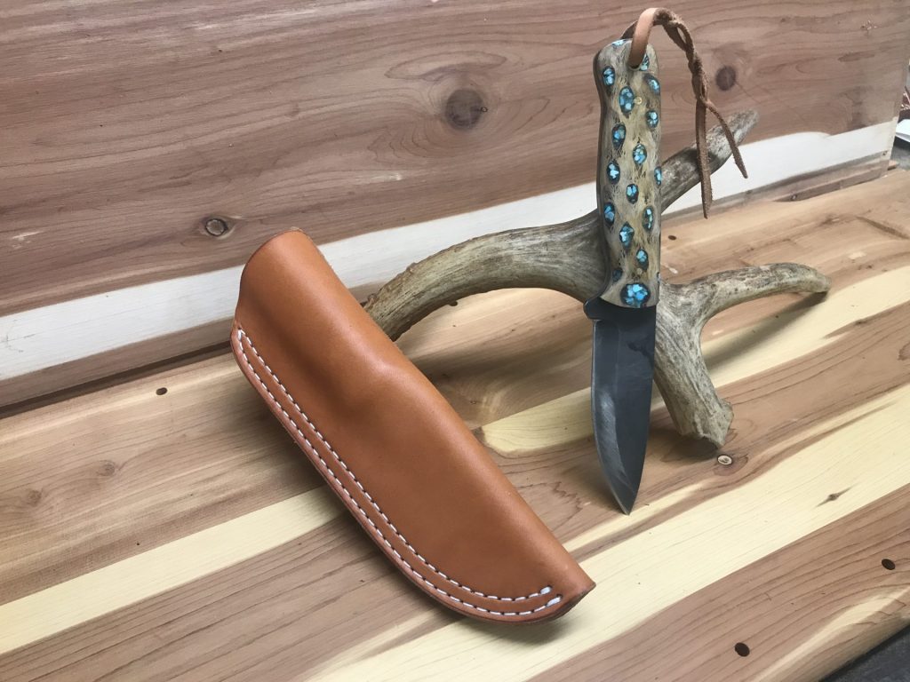 Stitched Gear Leather Belts Axe Covers Knife and Gun Holsters